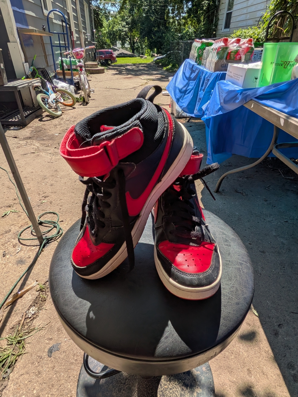 Nike Kids High-Top Sneakers - Black & Red